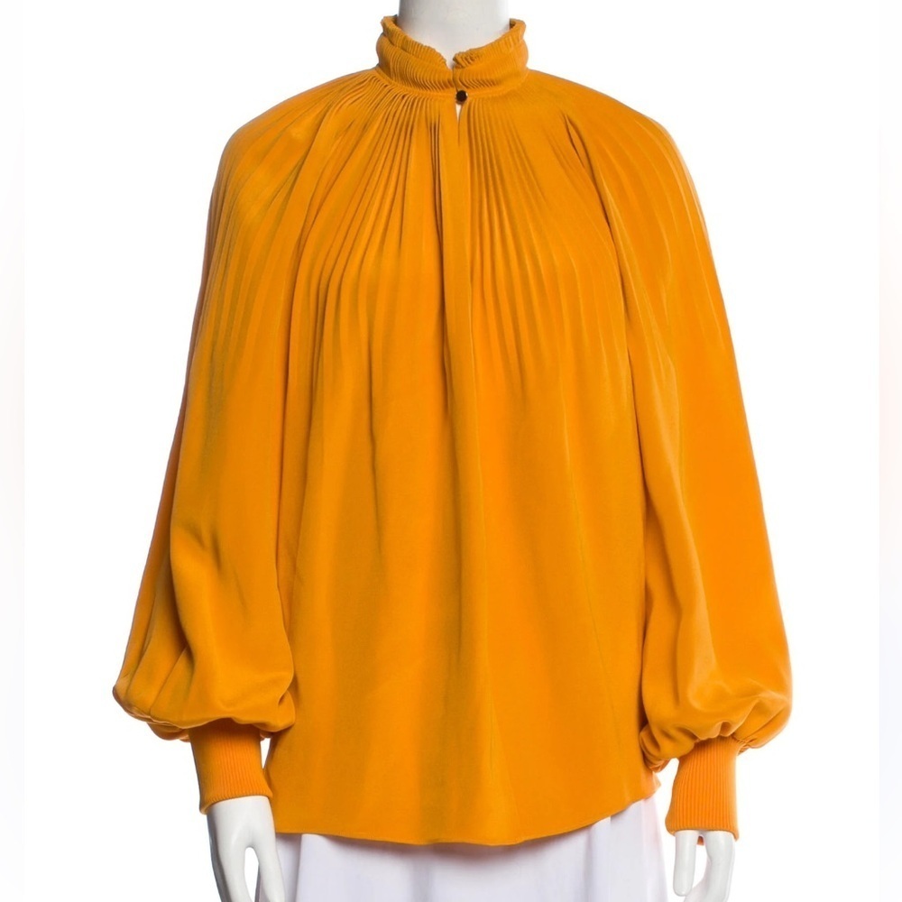 Tibi Silk Women's Orange Blouse - Picture 2 of 6